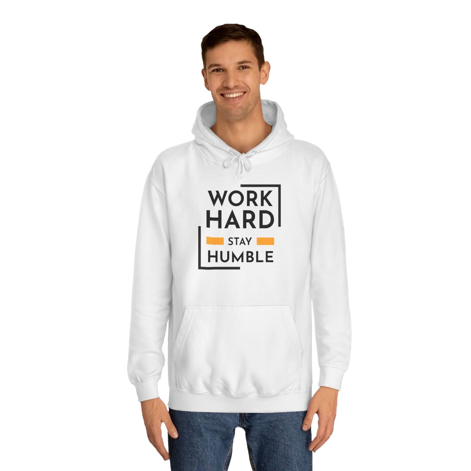 Work Hard Stay Humble Unisex College Hoodie - Image 3