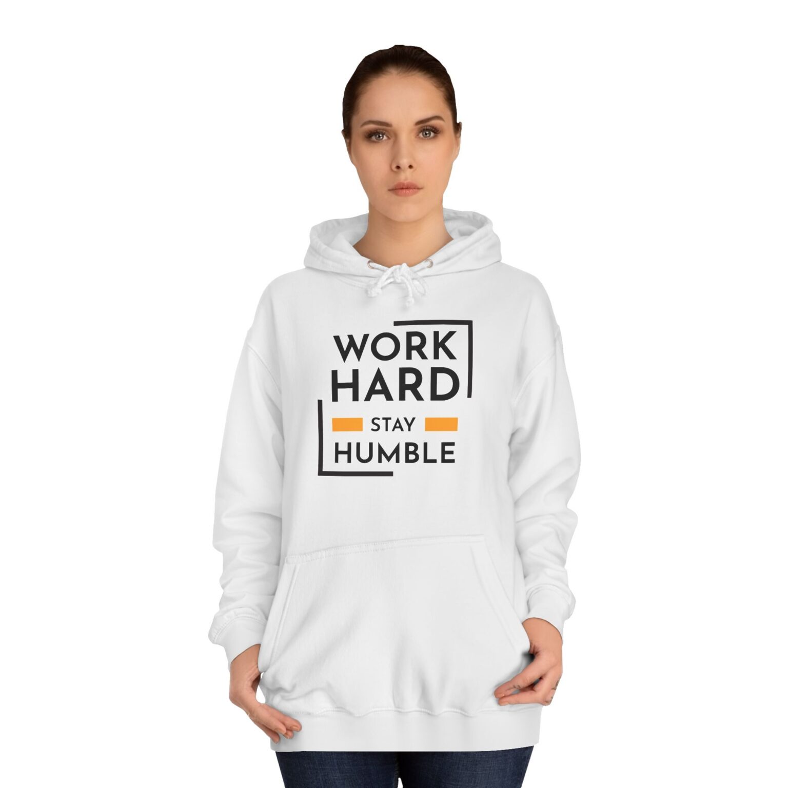Work Hard Stay Humble Unisex College Hoodie - Image 4
