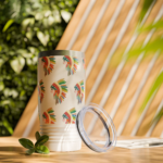 Colorful Feather Headdress 20oz Ringneck Tumbler — Insulated Travel Cup - Image 5